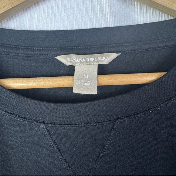 Banana Republic Black The Little Black Sweatshirt Crewneck Sweatshirt M - Picture 5 of 5